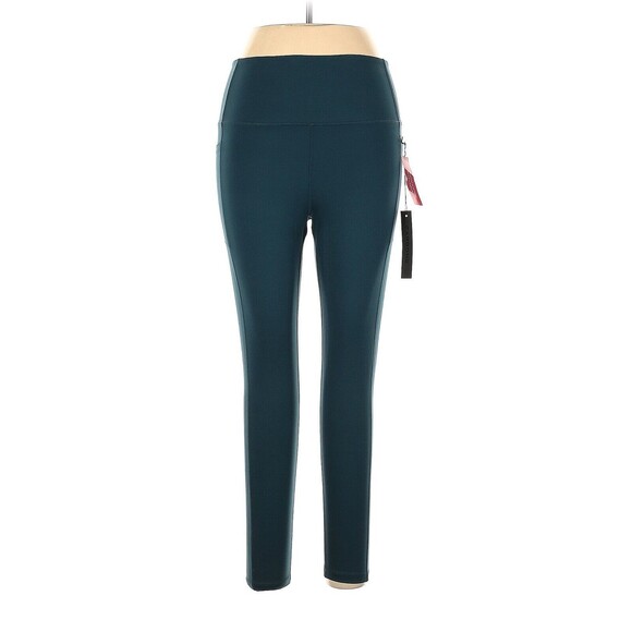 CARBON38 Green High Rise Full-Length Leggings W Pockets in...